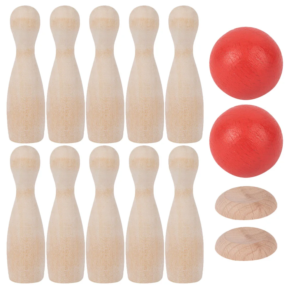 Desktop Bowling Toys Indoor Set Outdoor Play Educational Kids Equipment Wooden Home Amusing