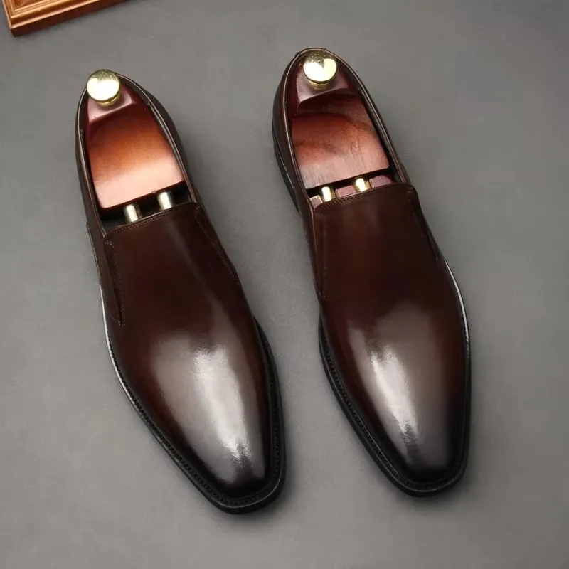 Leather shoes man, cover foot, leather make, handmade shoes man, large size, style, block style, marriage