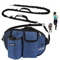 QUESHARK Customized Logo Multi-Functional Sports Running Fitness Training Dog Waist Bag Outdoor Pet Fanny Pack With Leash 1
