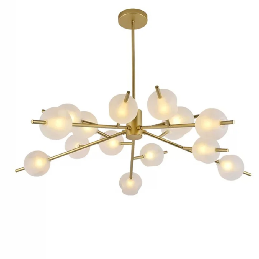 

Креативная стеклянная Потолочная люстра LukLoy в скандинавском стиле, современный светодиодный светильник с простым шариком для спальни, гостиной, осветительные приборы