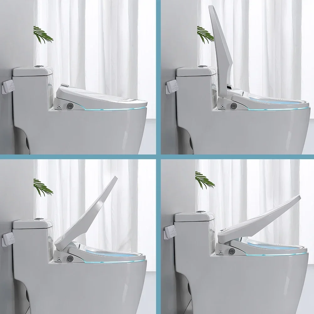 FOHEEL D Shape Smart Toilet Cover Seat Auto Open Intelligent Lid