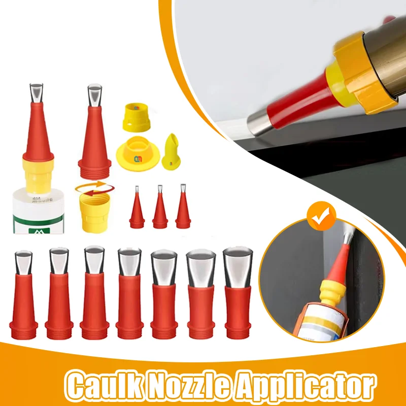 Caulk Nozzle Applicator With Base Caulking Finisher Sealant For Bathroom Sink