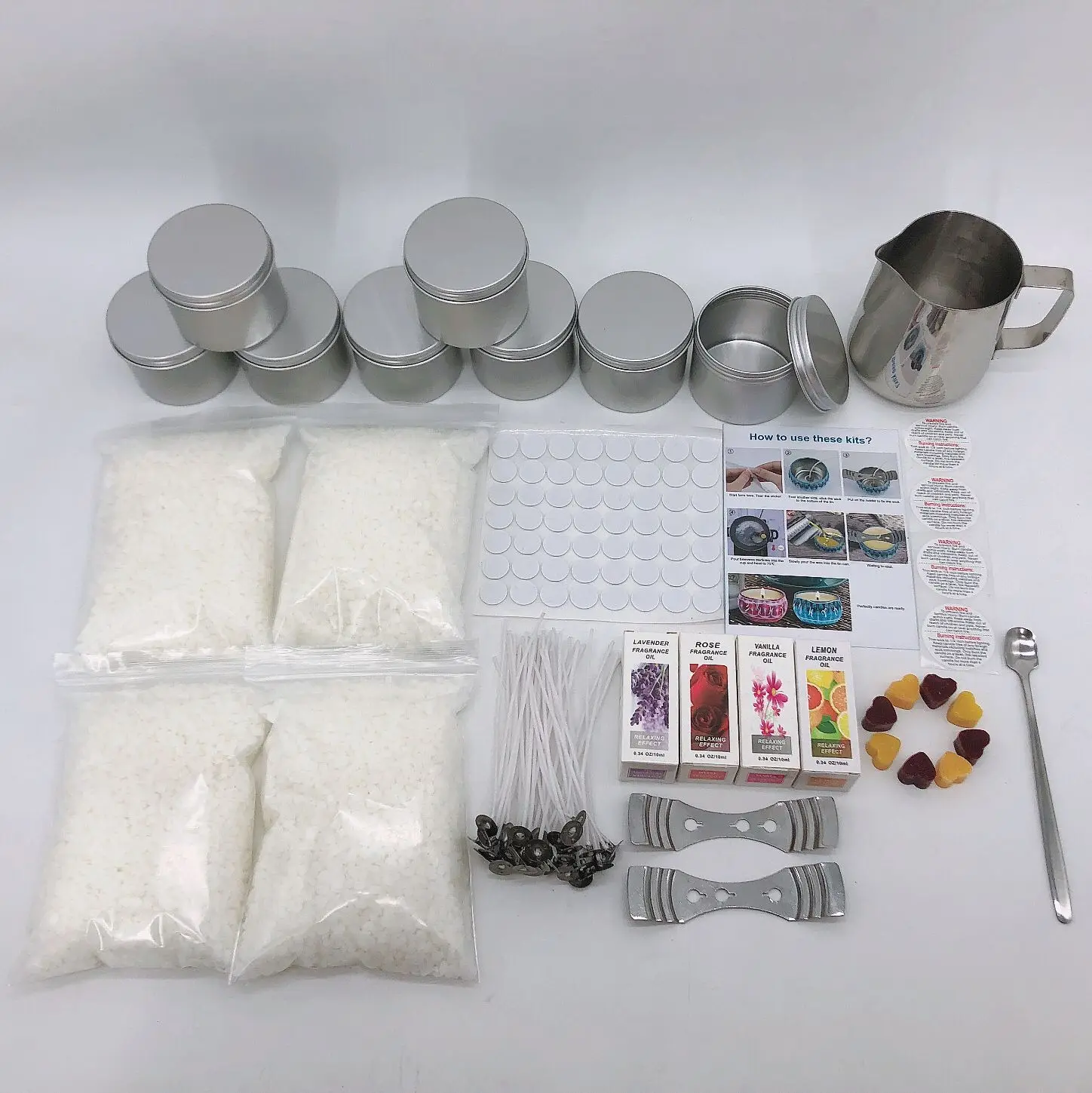 

Aromatherapy Candle Material Package Set with Instruction Candle Sticker