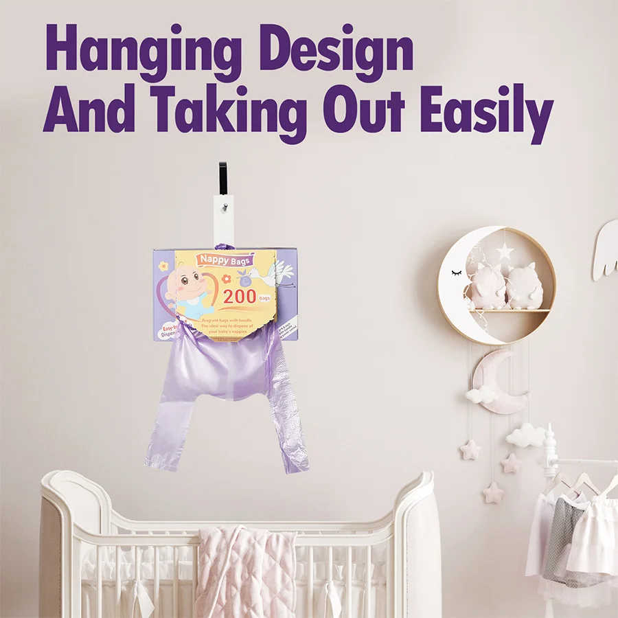 Portable Garbage Bag Disposable Nappy Bags Scented Hygiene Bags For Diaper Disposal Or Feminine Products Or Pet Waste Sacks - 4