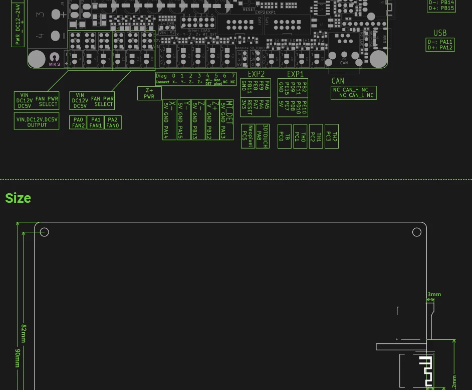 peças da impressora, tmc2209 para voron vs polvo aranha, 32bit