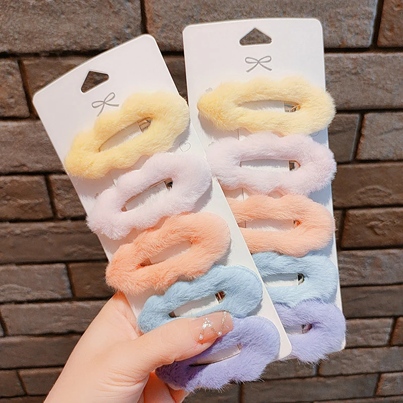 

High Quality Plush Simple Hairpins Women Girls Hair Clips Pins Barrettes Accessories Ornaments Kids Hairclip Hairgrip Headdress