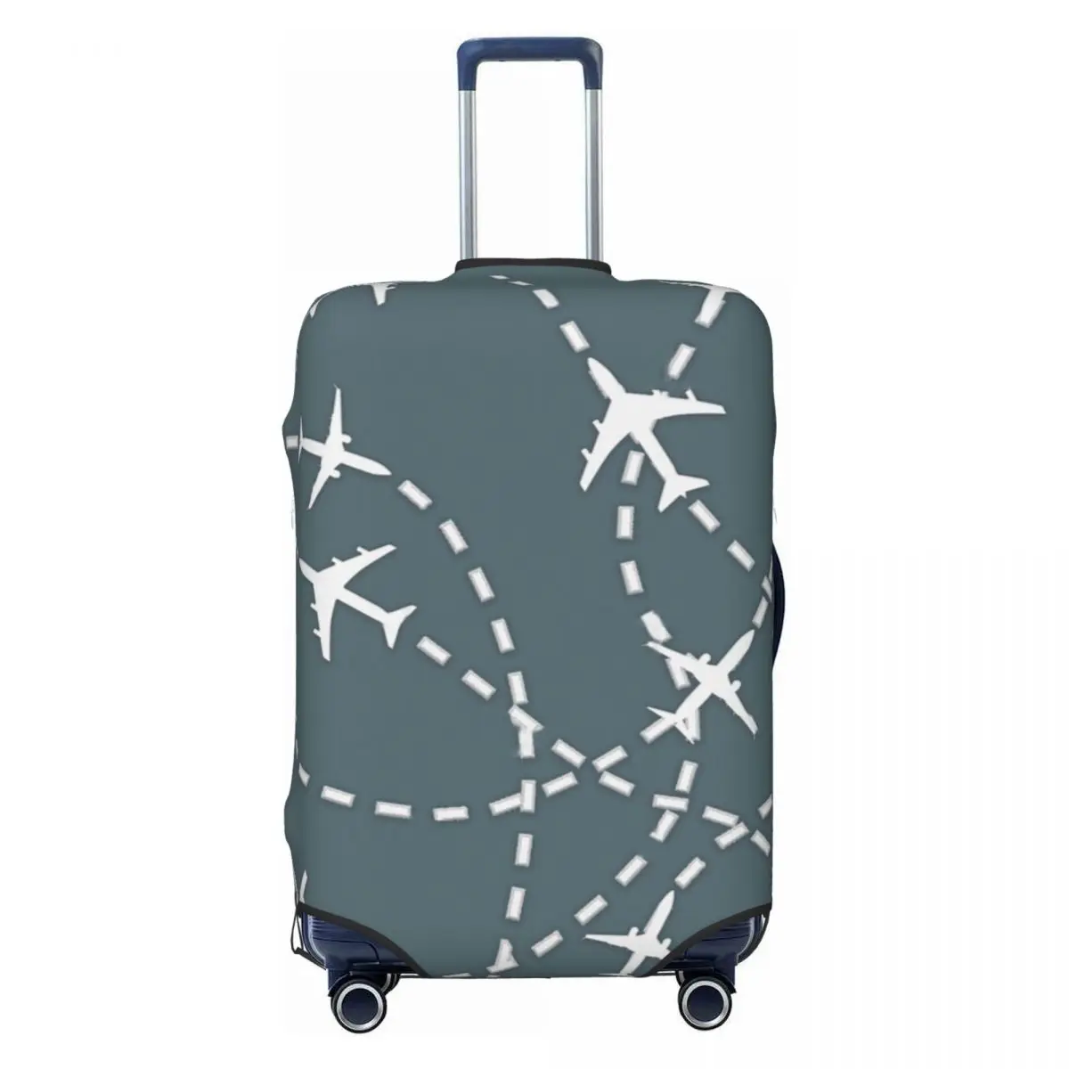 Flight Routes Graphic Suitcase Cover Plane Lines Travel Protection Flight Fun Luggage Accesories