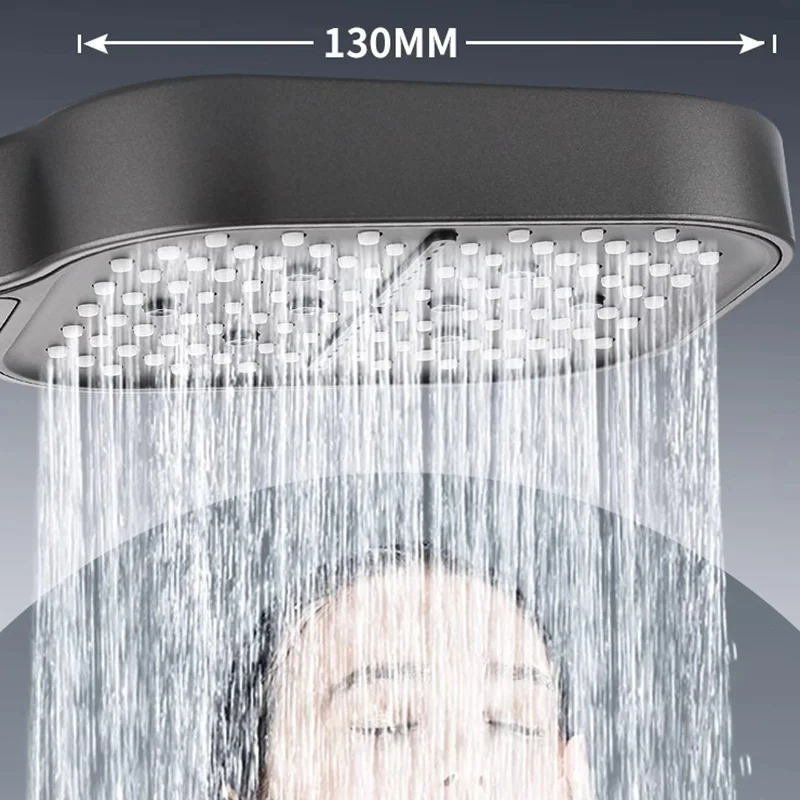 Large Shower Head 7 Modes Adjustable Shower Head Bathroom High-pressure Water-saving Shower Mixer Nozzles Bathroom Accessories 5