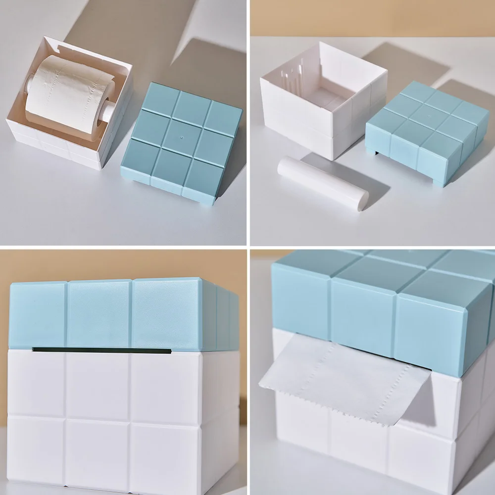 Boîte à mouchoirs créative Rubik's Cube, accessoires de décoration pour la  maison coréenne moderne, décoration de chambre de fille, serviettes en  papier, boîtes de rangement avec veds - AliExpress