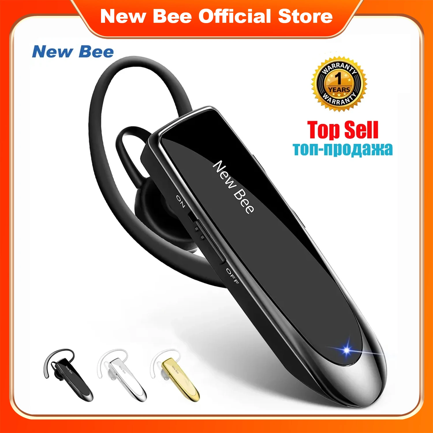 Беспроводные наушники Bee B41, гарнитура с микрофоном CVC6.0, с поддержкой Bluetooth 5,0, для делового вождения