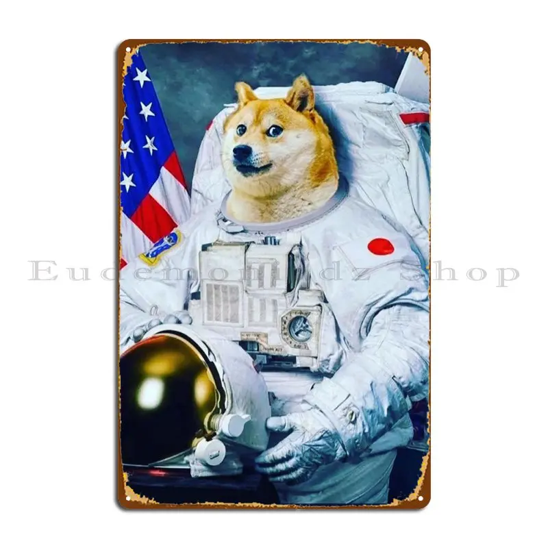

Dogecoin To The Moon Metal Sign Wall Decor Printed Club Cinema Plaques Tin Sign Poster
