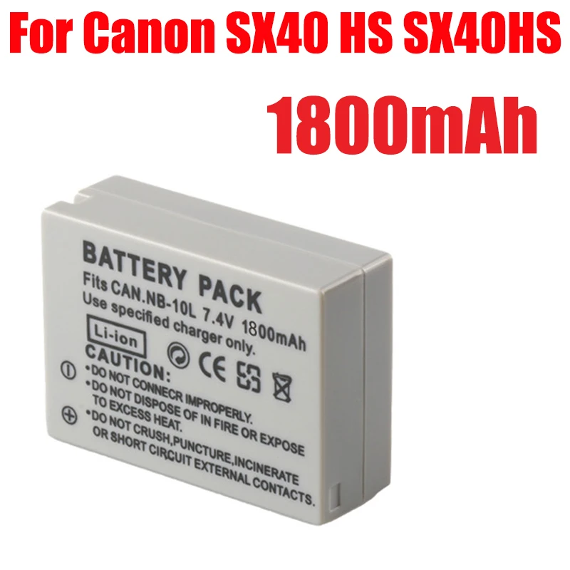74V1800mAhnb10lNB10LCameraBatteryforCanonSX40HSSX40HSSX50