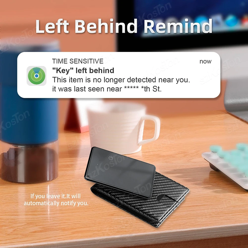GPS Locator Wireless Charging Work with Apple Find My App Item Waterproof Locator Tracking Device for Luggage Tag Purse Passport
