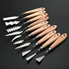 10Pcs Palette Knife Set, Stainless Steel Spatula Painting Knives, Wooden Handle Painting Pallet Knife Set for Oil Painting, Acry 1