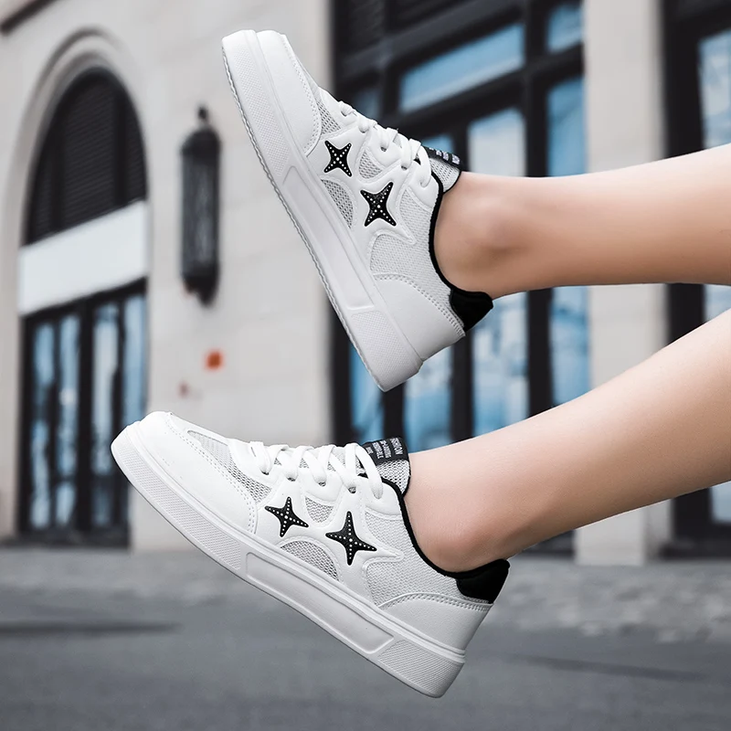 2024 Summer New Comfortable Casual Women's Shoes Fashion Soft Bottom Breathable Mesh Flat Women's Zapatos De Mujer