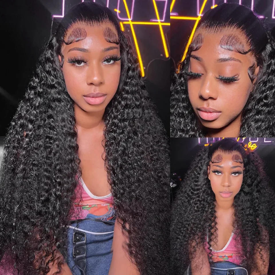 30 38 40inch Deep Wave Human Hair Bundle Deal Remy Brazilian Human Hair Weave Extensions 95G Afro Curly Raw Weave 1Pc