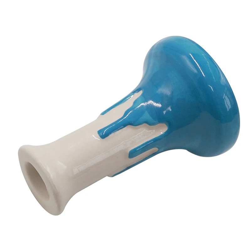 SY 1pc One Hole Colourful Ceramic Hookah Bowls Shisha Flavors Tobacco Water Pipe Charcoal Holder Smoking Accessorie