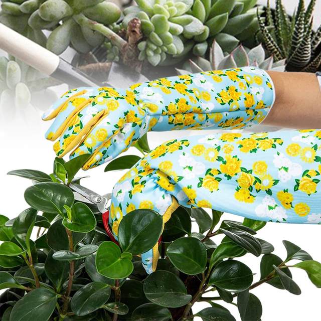 Long Sleeve Gardening Gloves Gardening Gifts Long Elbow Light Protective Gloves Rose Pruning Gloves for Outdoor Work Gardener