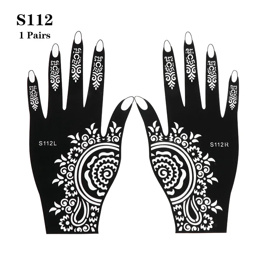 thumbnail image 1 of 2025 New Professional Henna Stencil Temporary Hand Tattoo Body Art Sticker Template Wedding Tool Flower Tattoo Stencil, 1 of 4