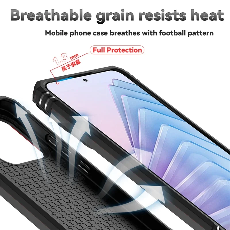 Shockproof Armor Phone Case with Magnetic Ring and Car Holder