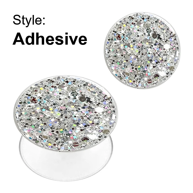 Glitter Foldable Phone Grip and Ring Holder with Adhesive