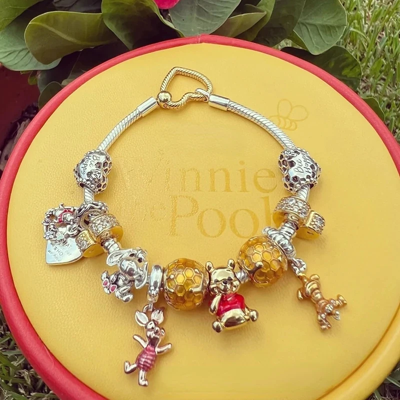 The Disney Winnie the Pooh Tigger Charms S925 Beads Fit Bracelet Sterling Silver DIY Jewelry Kids Women With Original Brand Logo 2