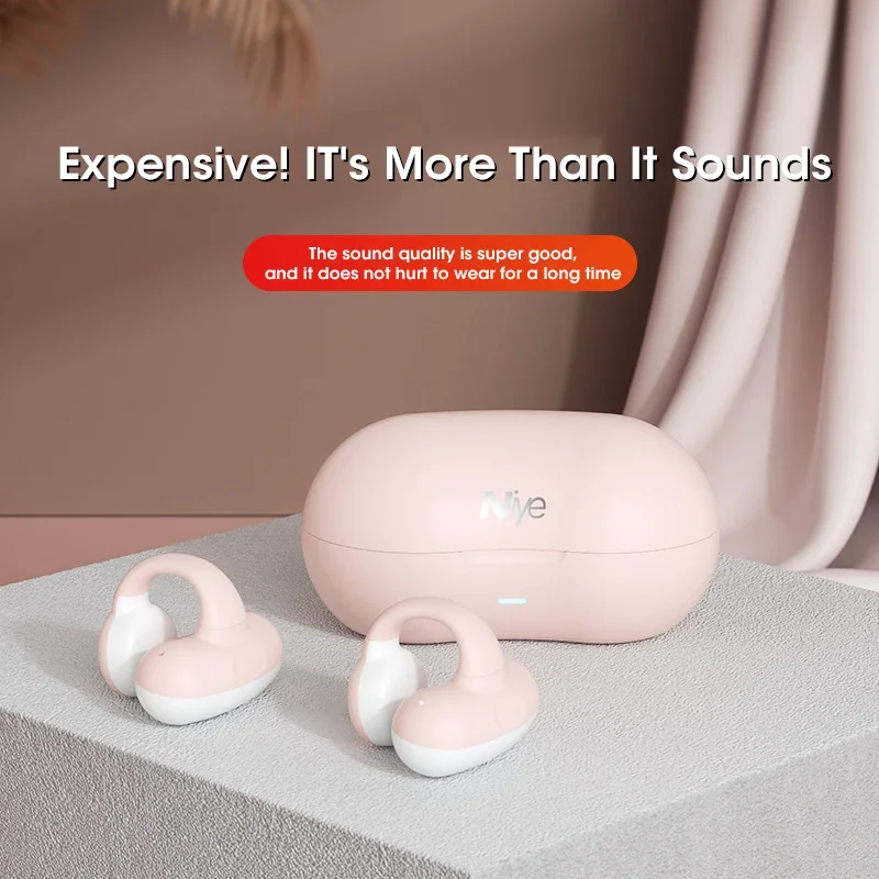 Niye Bluetooth 5.3 Wireless Earphones Stereo HiFi Music PK Ambie Sound Earcuffs TWS Earbuds Sports Headphones Running Heatset