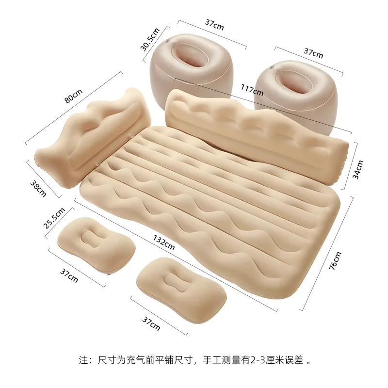 Car Travel Bed Air Inflatable Mattress Back Seat Rest Cushion Sleeping Beds Camping Sofa Universal Inflable Couch Accessories