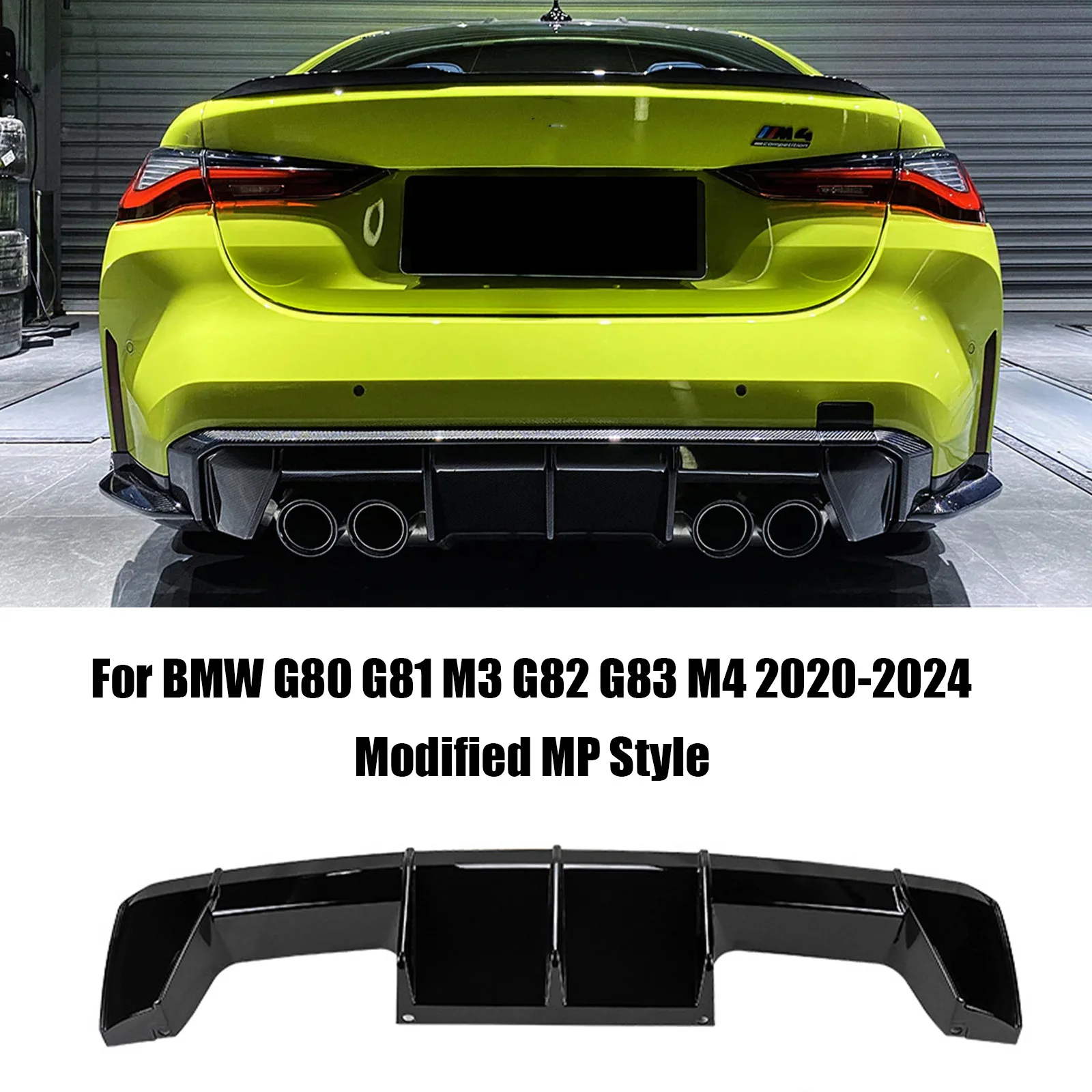 Car Rear Bumper Lip Diffuser Spoiler Splitter Guard For BMW G80 G81 M3 ...