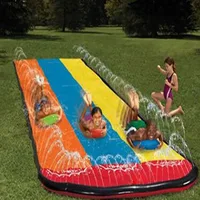 Summer Parent-child Outdoor Lawn Spray Surfboard Toy Games Center Backyard Inflatable Water Slide Pools Children Adult Toys Gift 1