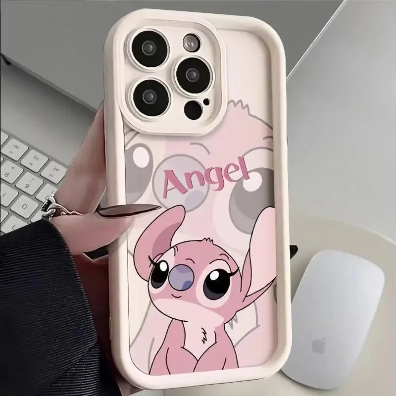 thumbnail image 1 of Disney-funda de teléfono de silicona suave Stitch para iPhone 14, 15 Pro Max, 13, 12, 11 Pro, XR, XS Max, X, 8, 7 Plus, SE 2020, cubierta protectora de lente, 1 of 5