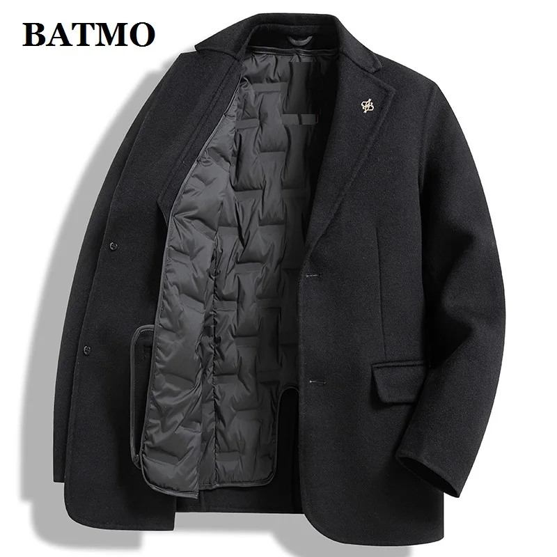 

BATMO 2022 Новое поступление зимние высококачественные 90% белые куртки на утином пуху для мужчин, мужская Толстая теплая парка, пальто 88081