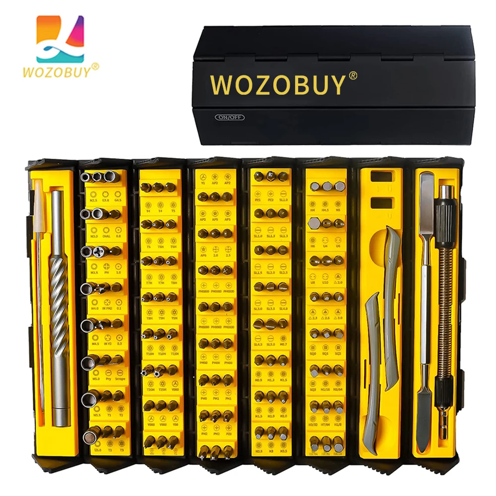 Набор прецизионных отверток WOZOBUY 128 в 1 набор магнитных звездообразных с