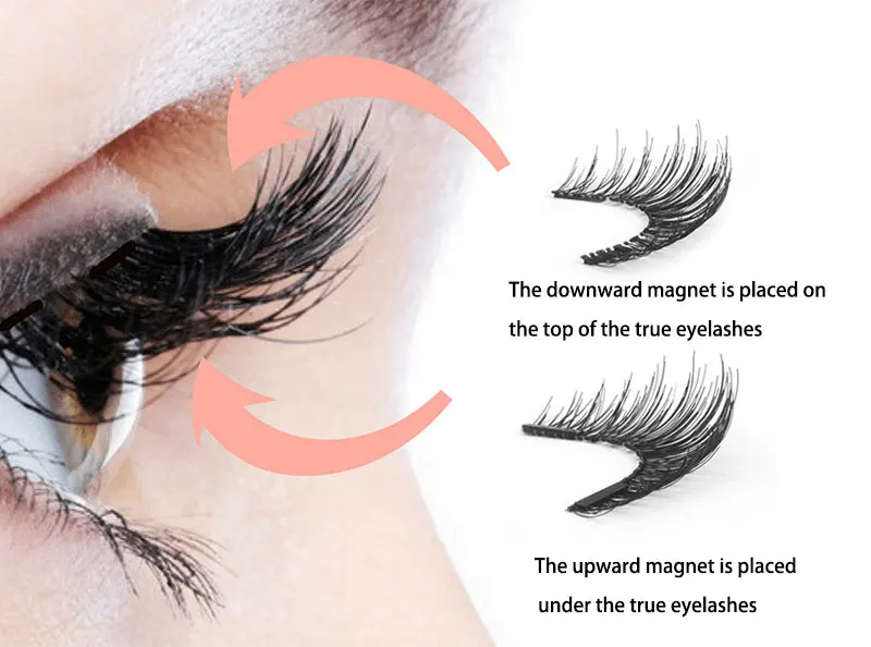 MB3K 5 magnetic eyelashes natural with 3D magnet handmade 8PCS magnetic lashes Tweezer Set Mink eye lashes faux cils magnetiqu