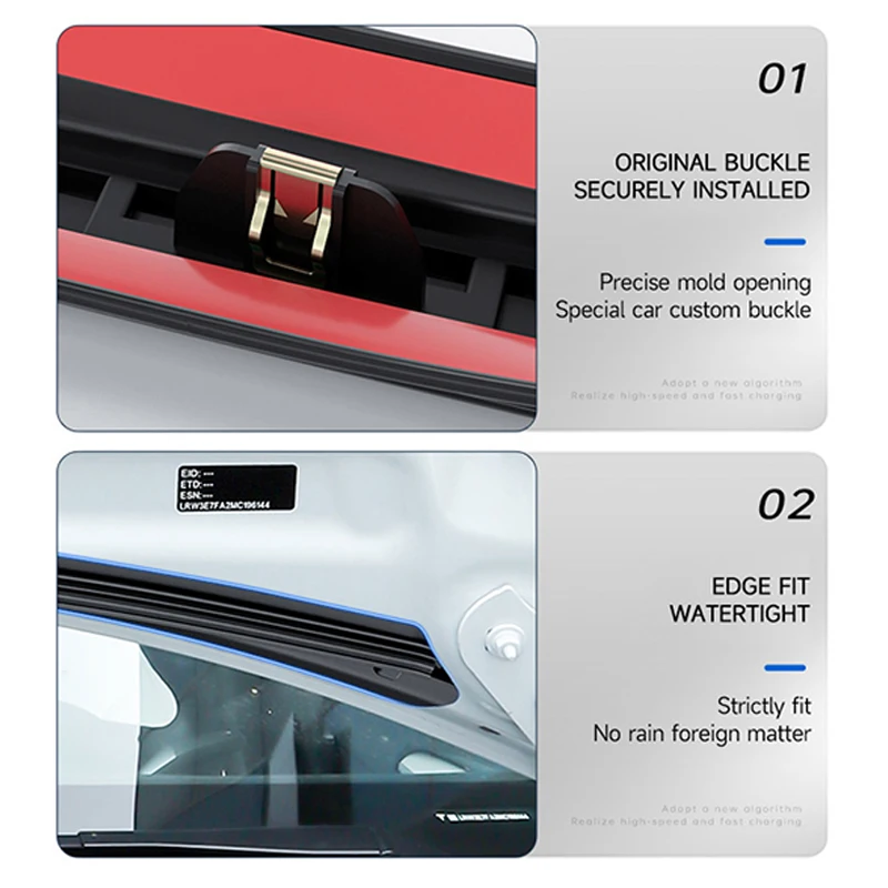 For Tesla cover water sealing strip Model Y Model 3 front trunk dustproof modification decorative accessories