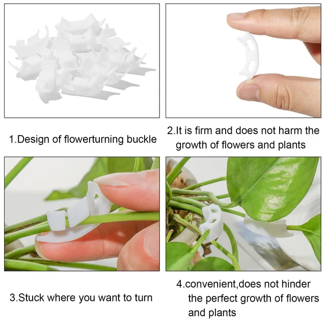 10PCS 3.5*1cm Gardening Fixer 90 Degree Plant Bender Trainer Plant Support Guides For Plants Clip Bending Twig Clamp Accessories 4
