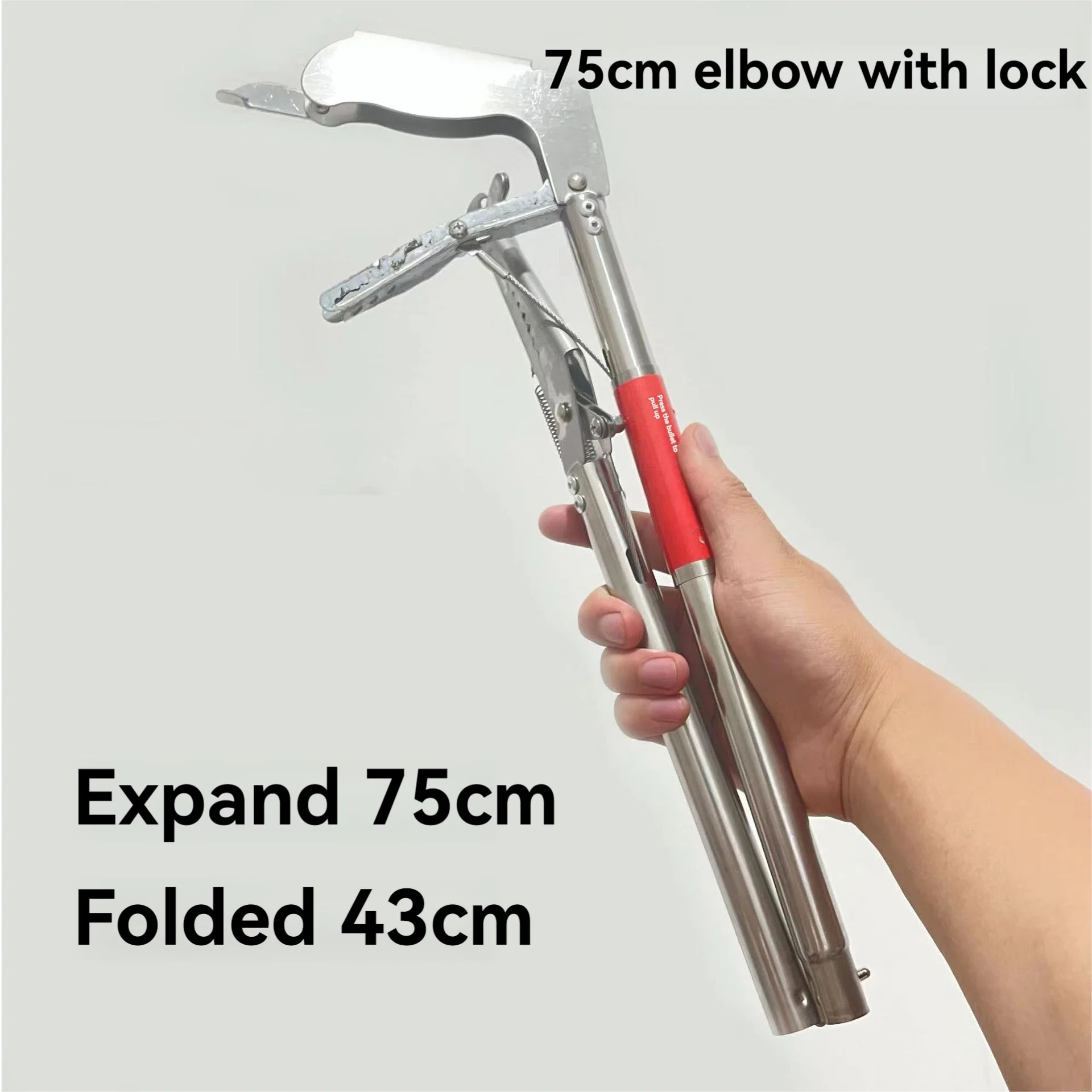 Description Picture 6 of itemOutdoor Snake Hook Catcher Tool Stainless Steel Snake Catcher Tongs Two Types Head Foldable Reptile Grabber Tool