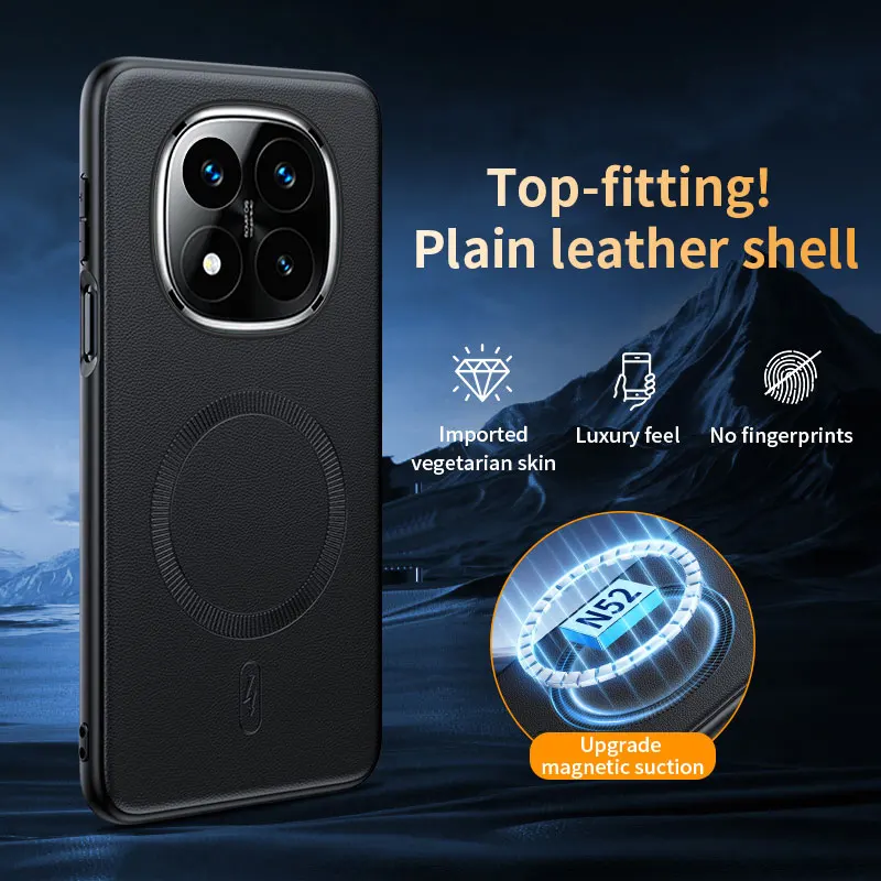 Magnetic Leather Shield Cover - High Quality Anti-Fingerprint Non-Slip Protection