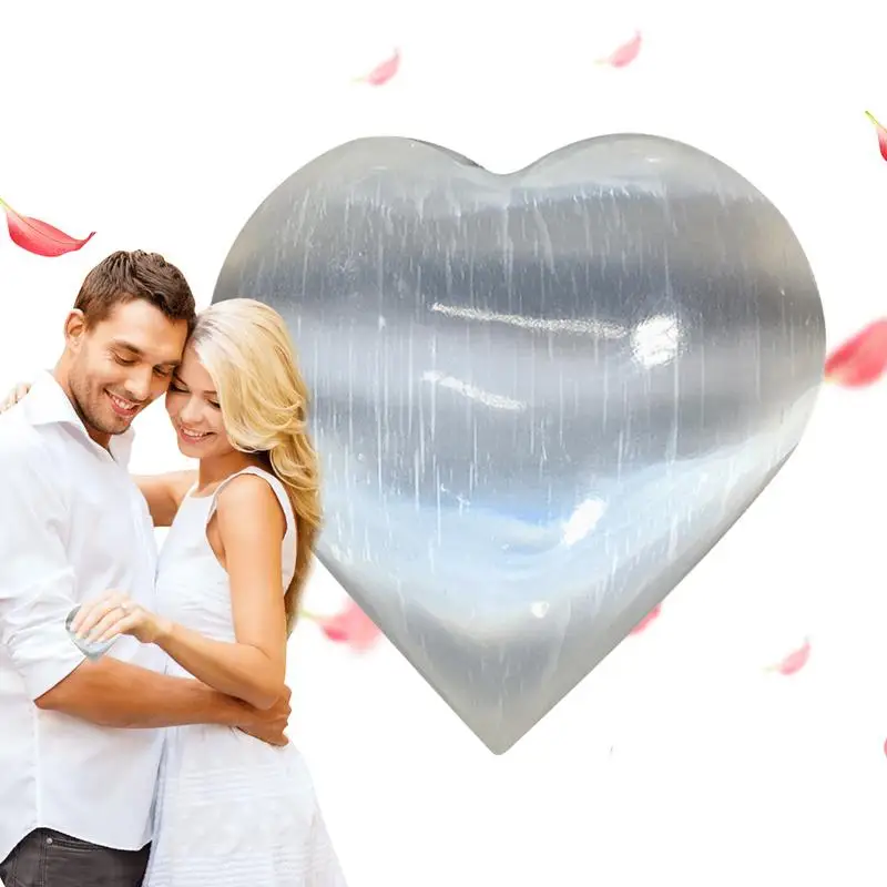 

Natural Pocket Gemstones Crystal Love Stone Heart Portable Crystal Heart Shape Meditation Palm Stone Decoration Home Accessories