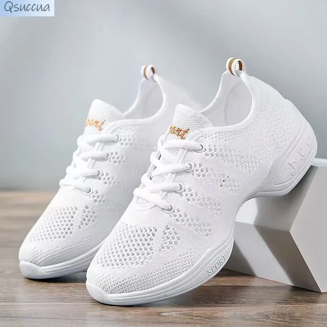 Zapatillas deportivas con suela blanda para mujer, Zapatos de