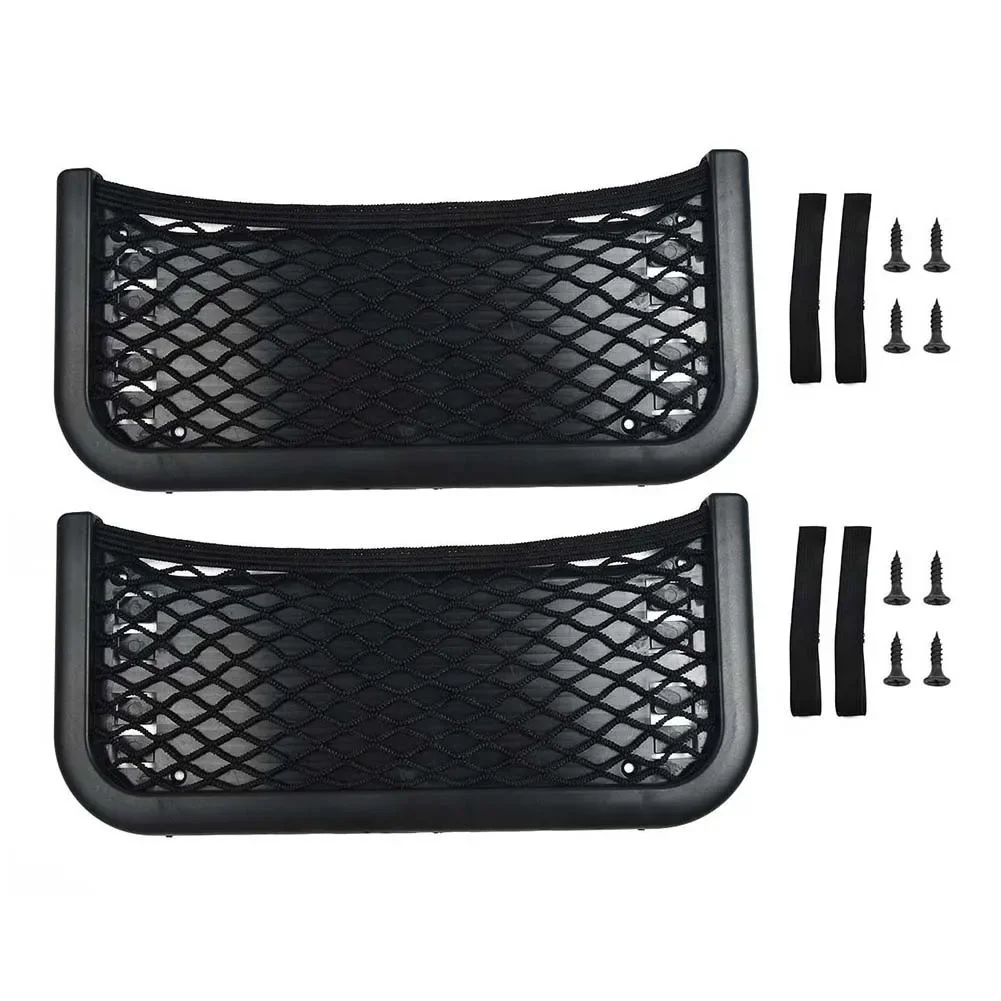 

2Pcs Auto Seat Side Interior Back Sundries Pocket Mesh Storage Bag Phone Net Pocket Holder Car Storage Bag Elastic Flexible Nets
