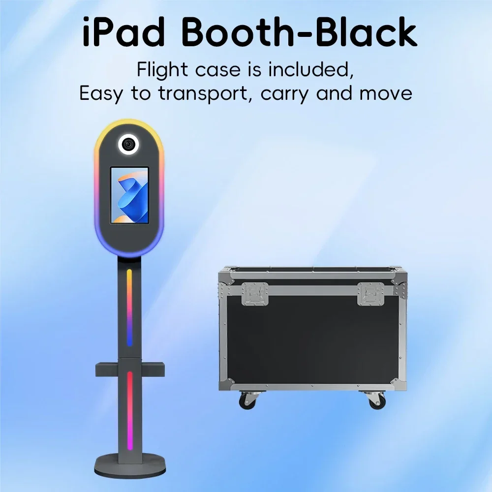 DSLR Photo Booth Shell with Lights Selfie 12.9in 11in ipad Photobooth Machine Camera for Christmas Party Events with Flight Case S9058e19a367f4670979ee94700ecdb5dj