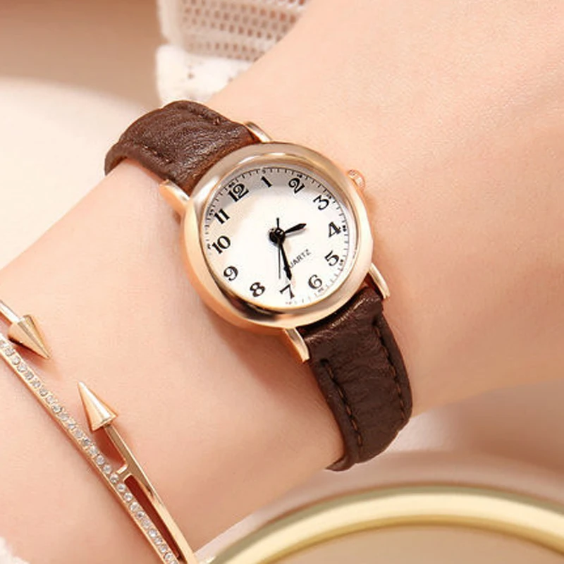 

Fashion Exquisite Watch Women Small Watches Leather Band Analog Quartz Wristwatches Ladies Female Clock Cheap Price Dropshipping