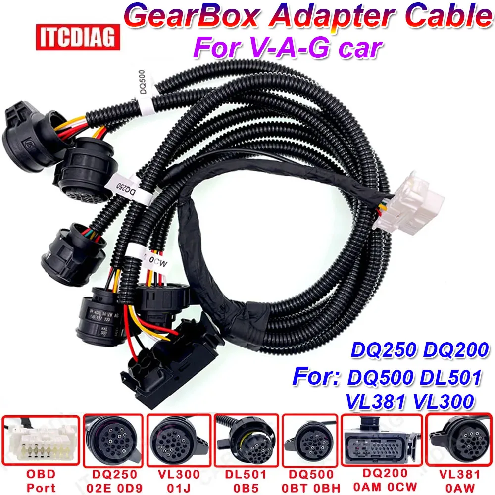 

Gear Box GearBox Adapter Cable For V-AG OBD2 Converter Cable For DQ250 DQ200 VL381 VL300 DQ500 DL501 Car Spare Parts Accessories