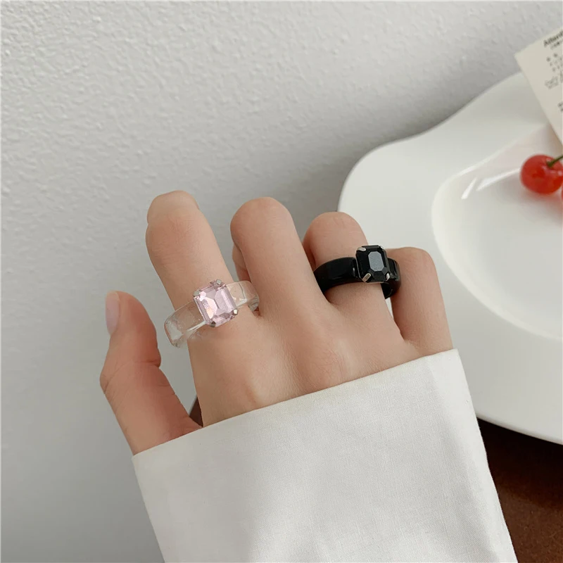 Fashion Luxury Irregular Geometric Transparent Colorful