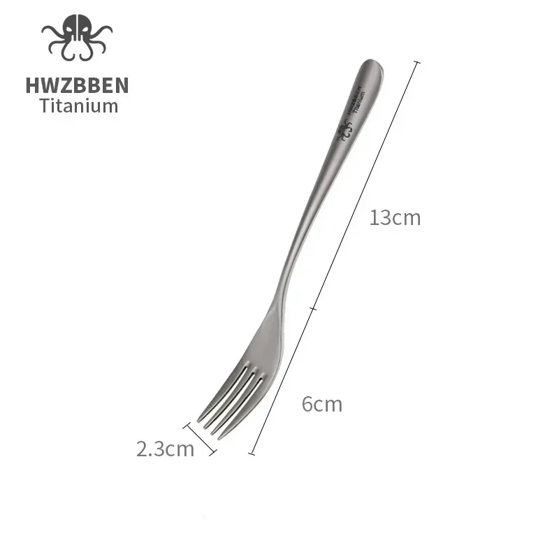 HWZBBEN 티타늄 야외 캠핑 식기 젓가락 포크와 스푼 세트 경량 휴대용 식기류