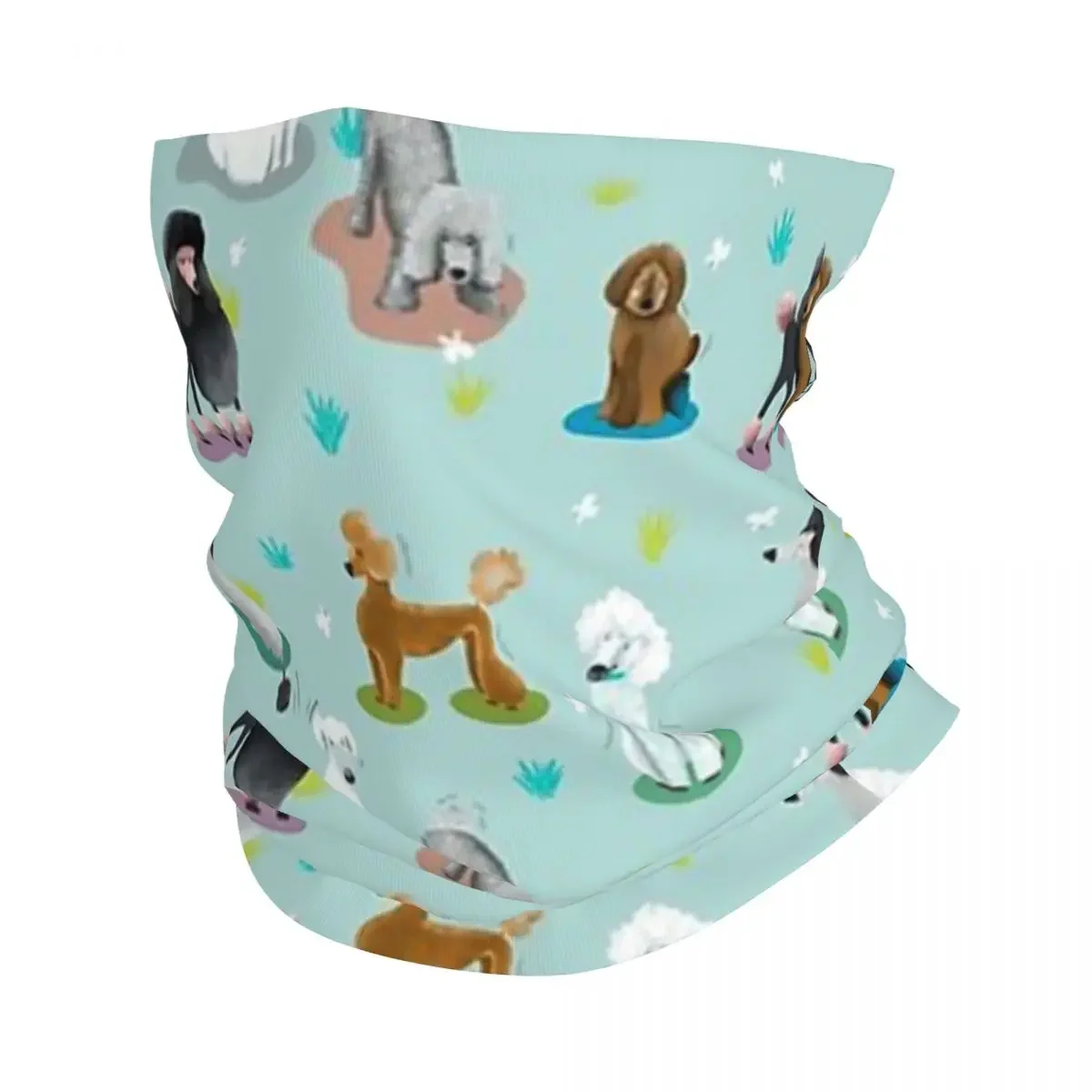 

Poodle Animal Dog Lover Bandana Neck Cover Printed Wrap Mask Scarf Multifunction Headwear Running For Men Women Adult Washable