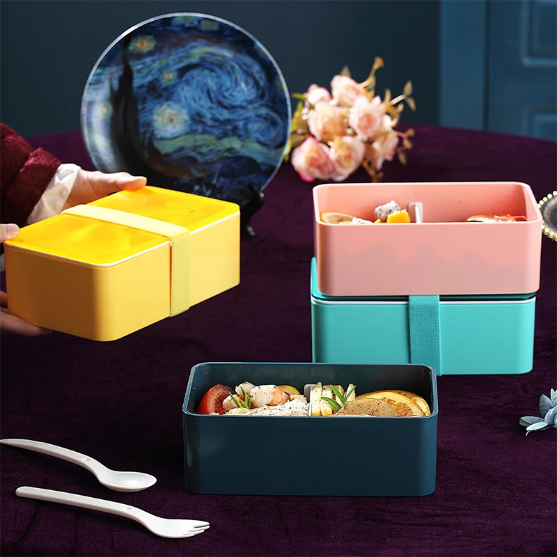 

Ланч-бокс для микроволновой печи Bento, портативный контейнер для хранения еды, для школы и офиса