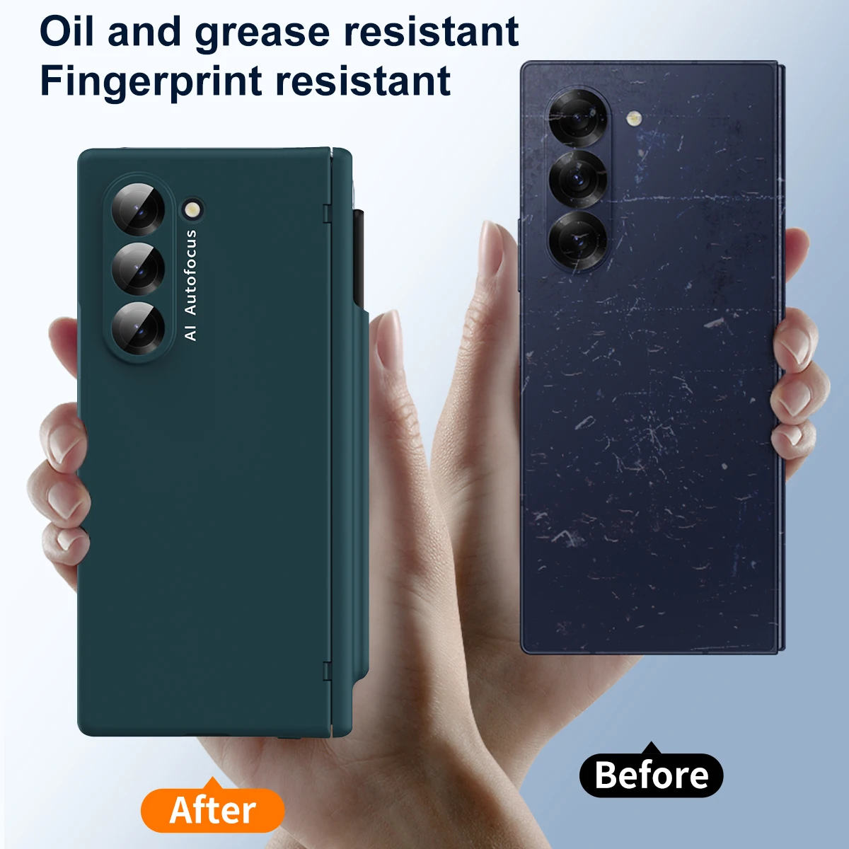 Macaron-stil frostat hårt PC-skal för Samsung Galaxy Z Fold 6 5 4 3 2 med glasskärmskydd med pekpenna_voghion.com