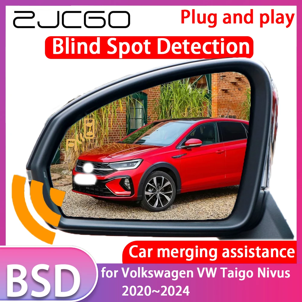 ZJCGO Blind Spot Detection Car BSD BSA BSM System Driving Warning Radar Alert Mirror for Volkswagen VW Taigo Nivus